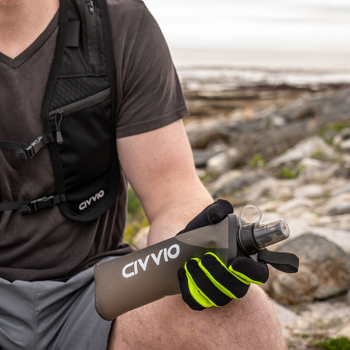 Trail Vest and 500ml Soft Flask